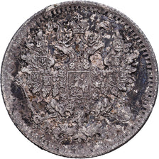 Rusland, Nicholas II, 5 Kopeks, 1870, Saint Petersburg, Zilver, ZF+, KM:21a.2