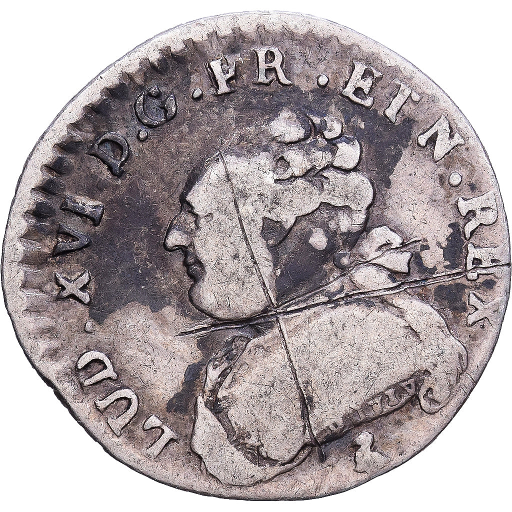 Francia, Louis XVI, 6 Sols, 1/20 ECU, 1/20 Écu (6 sols), 1782, Paris, Argento