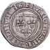 França, Charles VI, Blanc Guénar, 1411, Tournai, Lingote, EF(40-45)