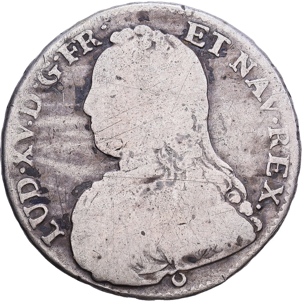 Francia, Louis XV, 1/2 ECU, 44 Sols, 1/2 Écu aux branches d'olivier, 1726
