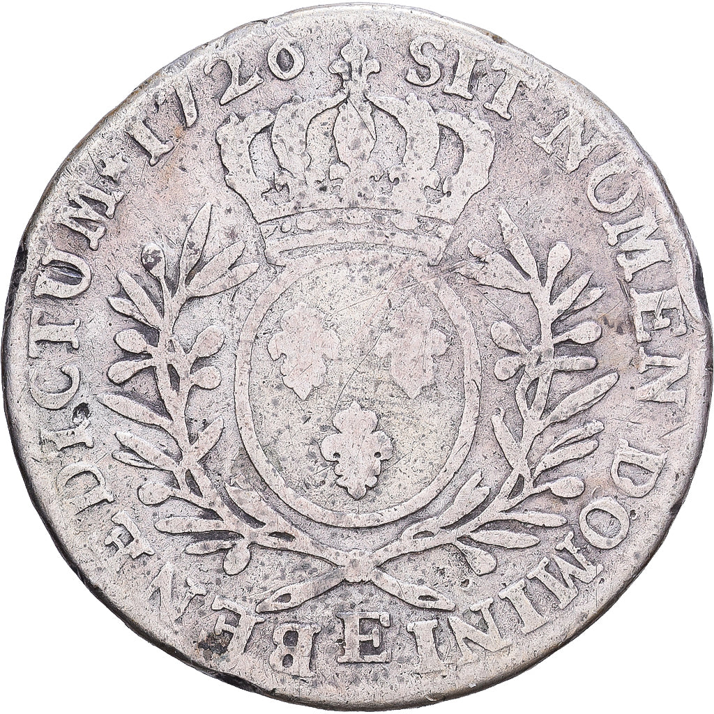 Francia, Louis XV, 1/2 ECU, 44 Sols, 1/2 Écu aux branches d'olivier, 1726