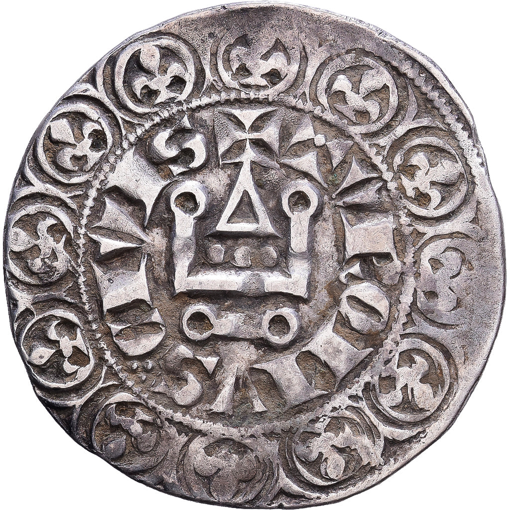France, Philippe IV le Bel, Gros tournois à l'O long, 1290-1295, Argent, TTB