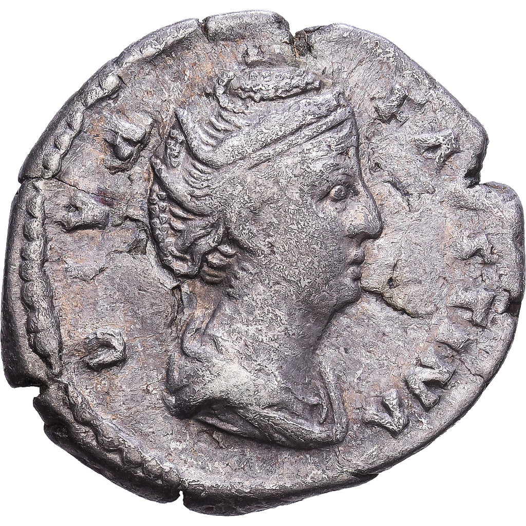Roman Empire, Diva Faustina I, Denarius, 150, Rome, Plata, BC+