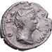 Roman Empire, Diva Faustina I, Denarius, 150, Rome, Plata, BC+