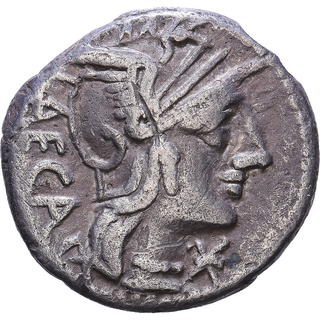 Roman Republic, Porcia, Denarius, 125 BC, Rome, Zilver, ZF