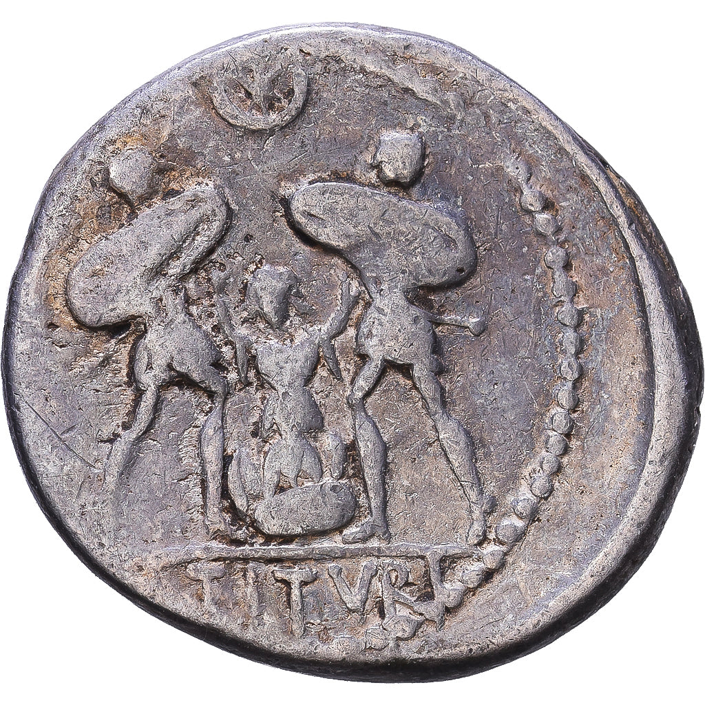 Roman Republic, Tituria, Denarius, 89 BC, Rome, Silber, SS