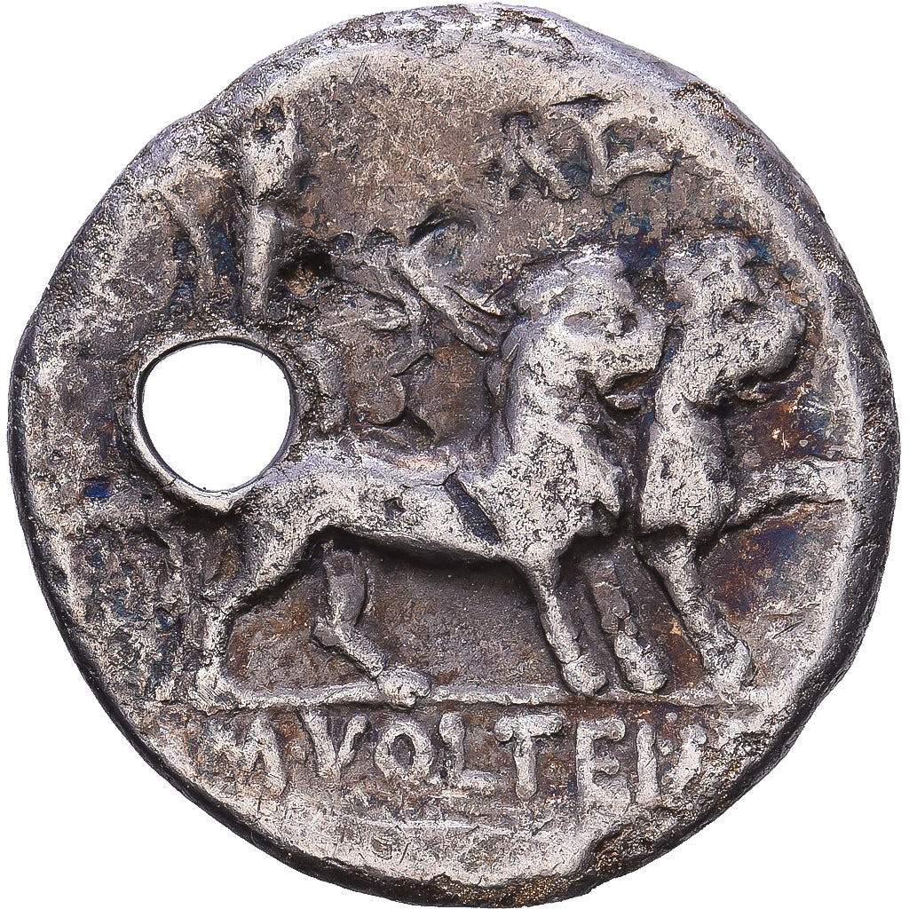 Roman Republic, Volteia, Denarius, 78 BC, Rome, Argento, MB+