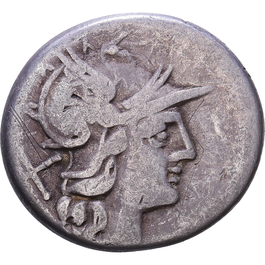 Roman Republic, Anonyme, Denarius, 189-180 BC, Rome, Zilver, FR+