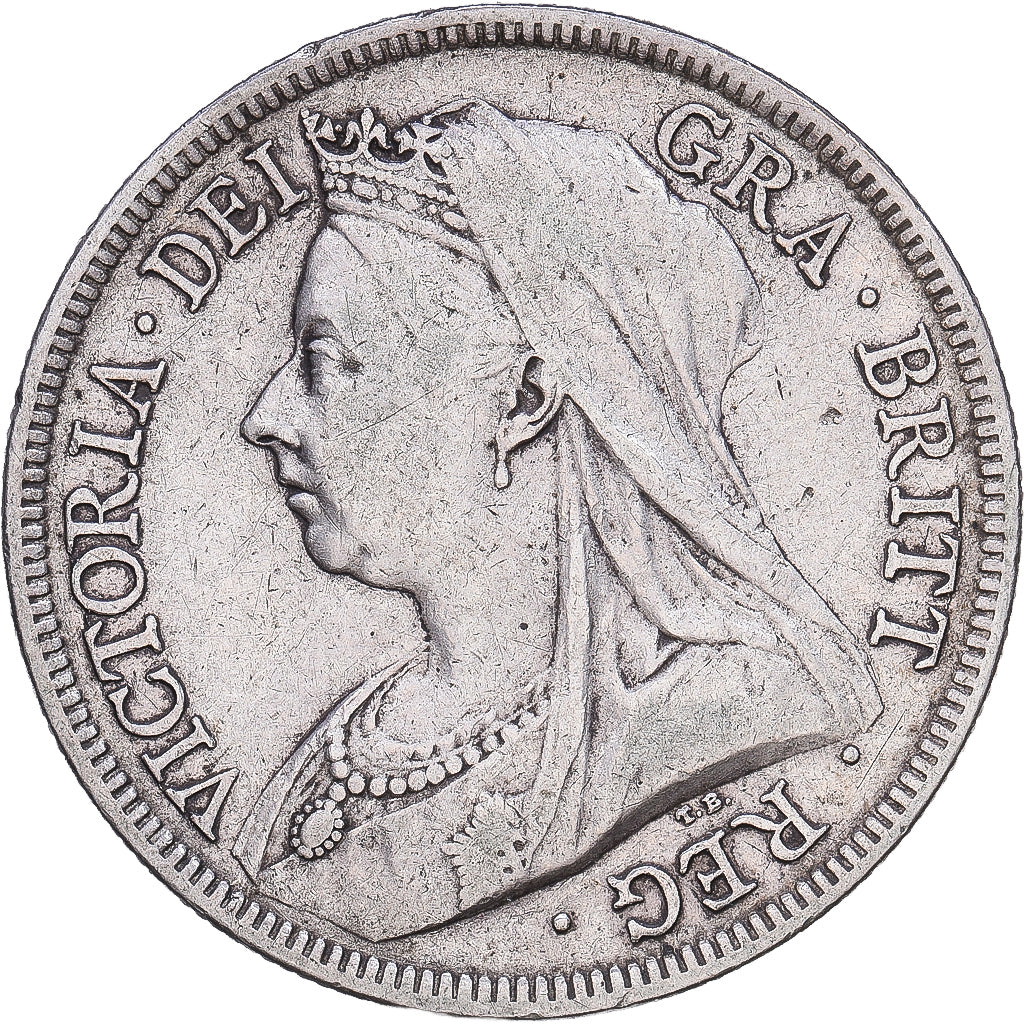 Wielka Brytania, Victoria, 1/2 Crown, 1893, Srebro, VF(30-35), KM:782