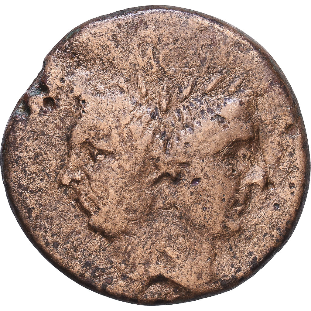 Roman Republic, Sextus Pompey, As, 45-44 BC, Rome, Bronzo, MB