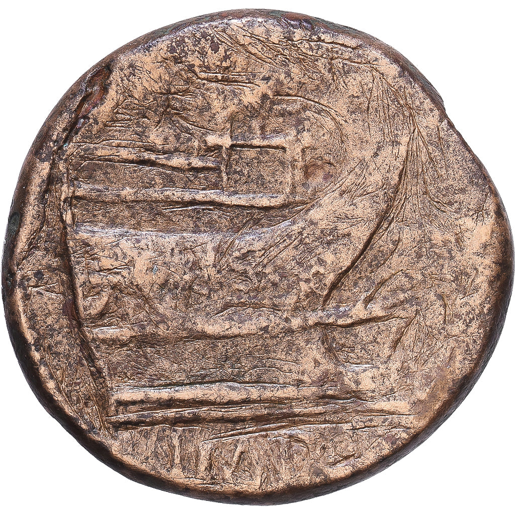 Roman Republic, Sextus Pompey, As, 45-44 BC, Rome, Bronzo, MB