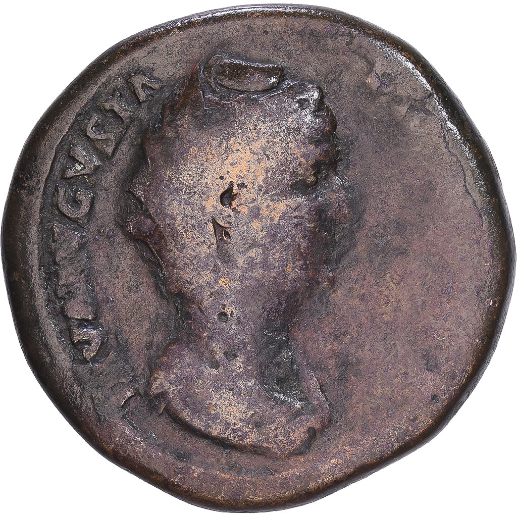 Roman Empire, Diva Faustina I, Sestercio, 141, Rome, Bronce, BC+