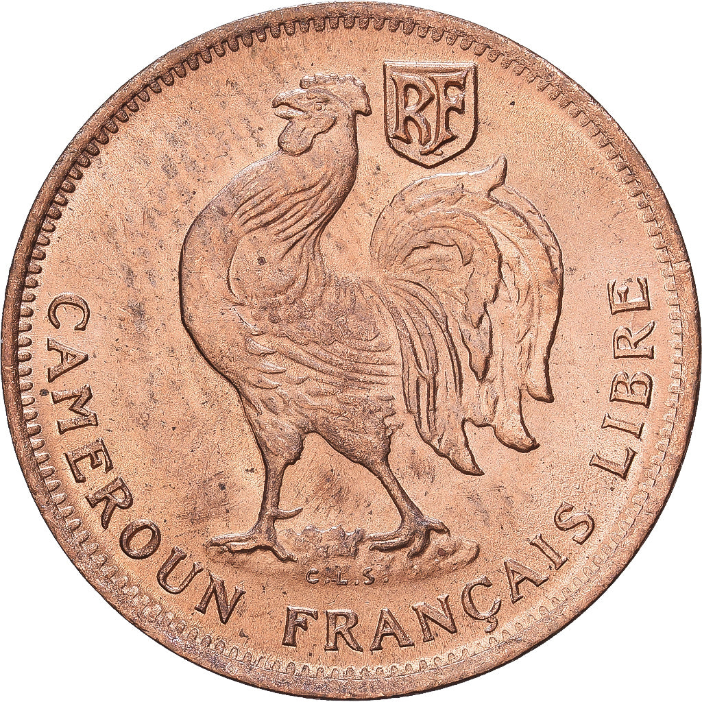 Central African States, 50 Centimes, 1943, Pretoria, Bronze, MS(63), KM:6