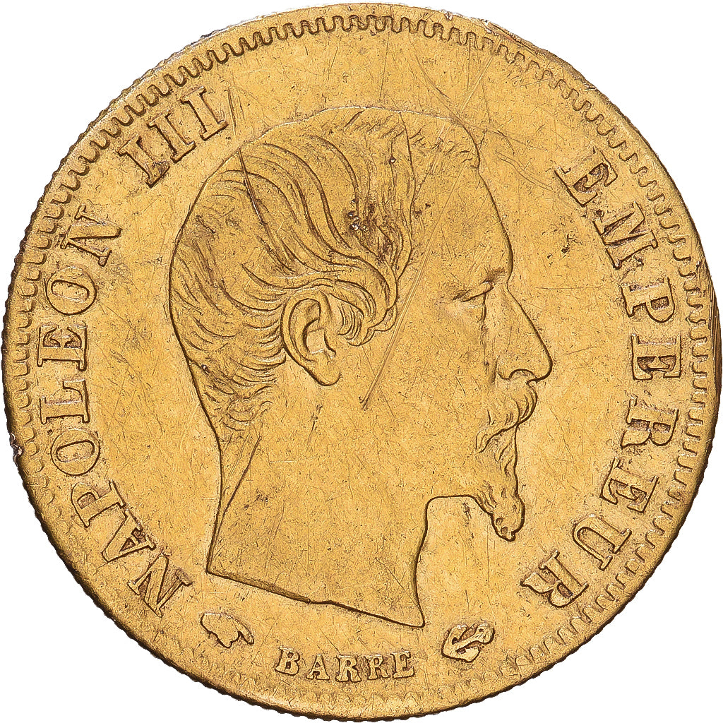 Frankrijk, Napoleon III, 5 Francs, Napoléon III, 1859, Paris, Goud, ZF