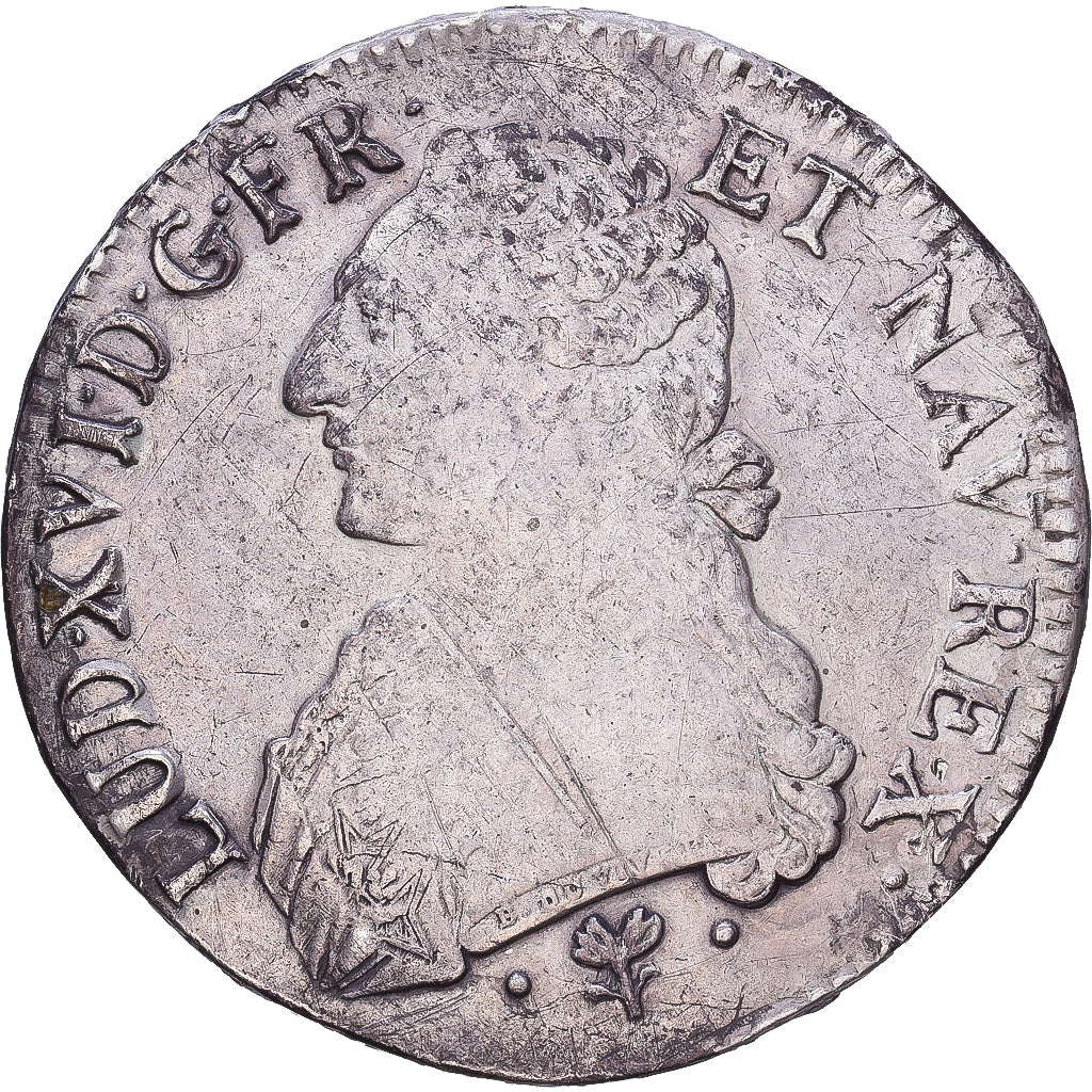 Francia, Louis XVI, Ecu aux branches d'olivier, 1788, Bayonne, Plata, MBC