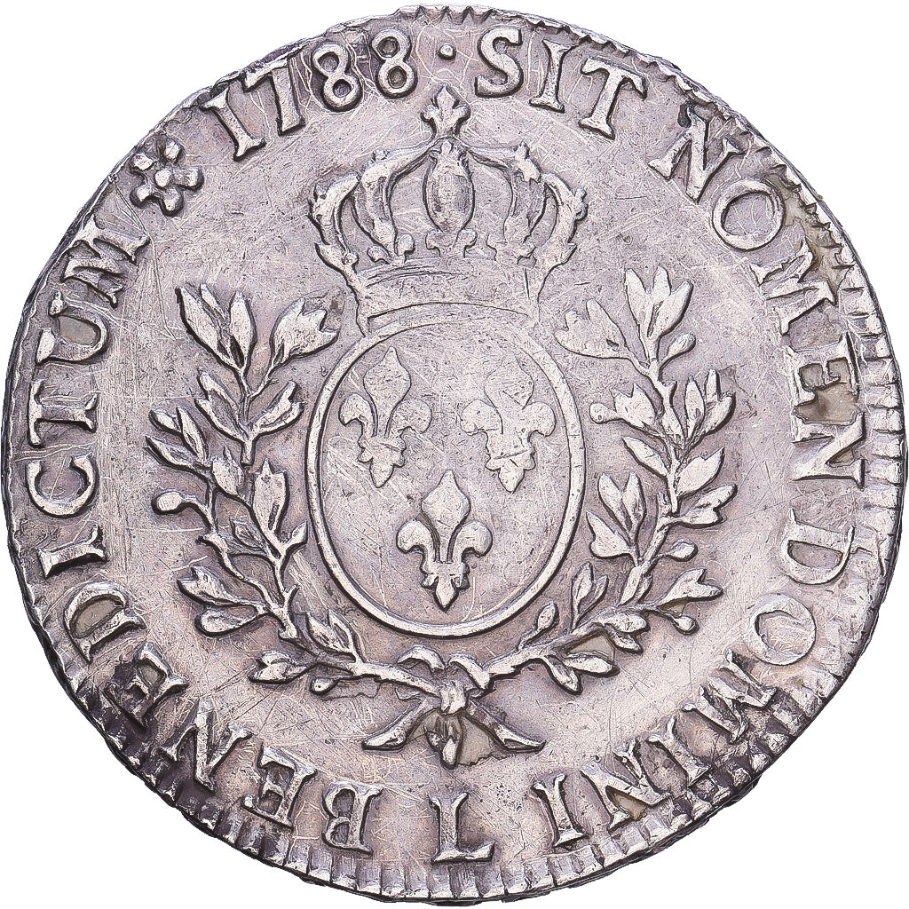Francia, Louis XVI, Ecu aux branches d'olivier, 1788, Bayonne, Plata, MBC