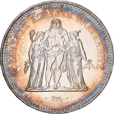 Francja, 50 Francs, Hercule, 1979, Paris, Srebro, AU(55-58), KM:941.1