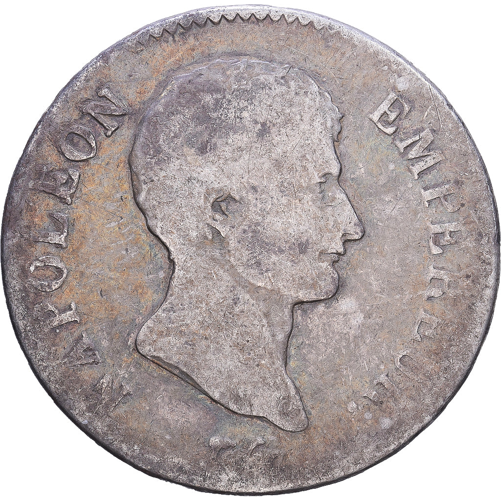 França, 1/2 Franc, Napoléon I, AN 14, Paris, Prata, VG(8-10), KM:655.1