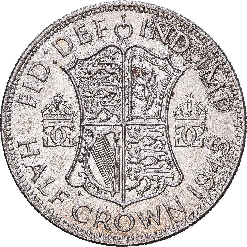 Gran Bretagna, George VI, 1/2 Crown, 1945, British Royal Mint, Argento, SPL