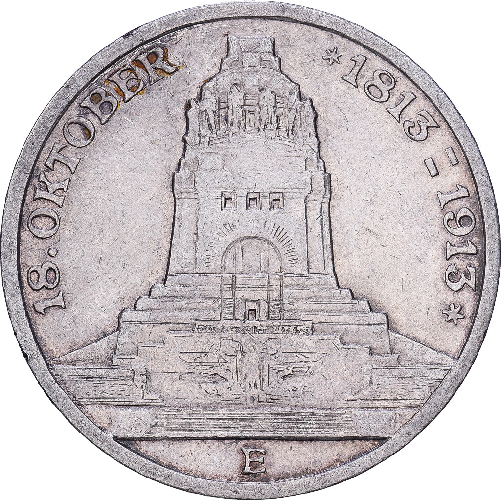 Deutsch Staaten, SAXONY-ALBERTINE, Friedrich August III, 3 Mark, 1913