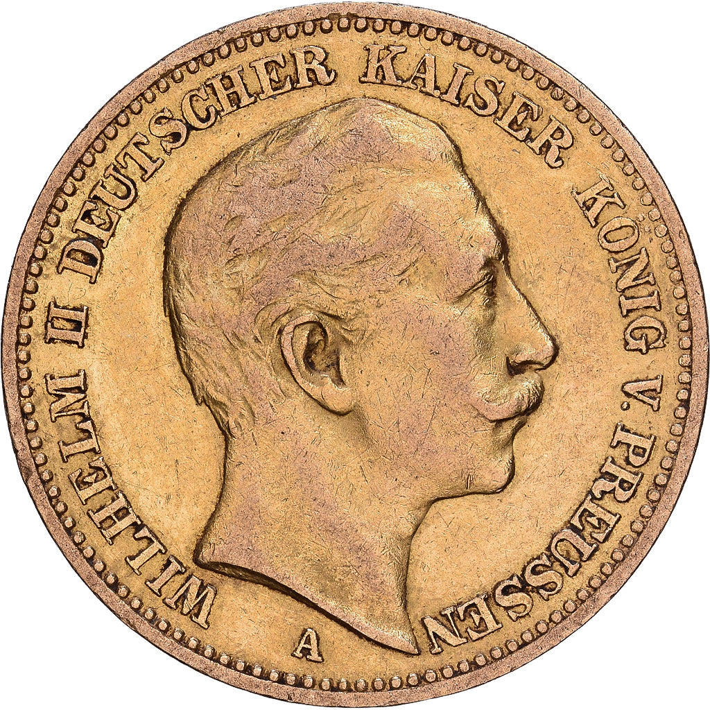 GERMANIA - IMPERO, PRUSSIA, Wilhelm II, 20 Mark, 1891, Berlin, Oro, BB, KM:521