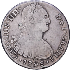 Peru, Charles IV, 8 Reales, 1798, Lima, Prata, VF(30-35), KM:97