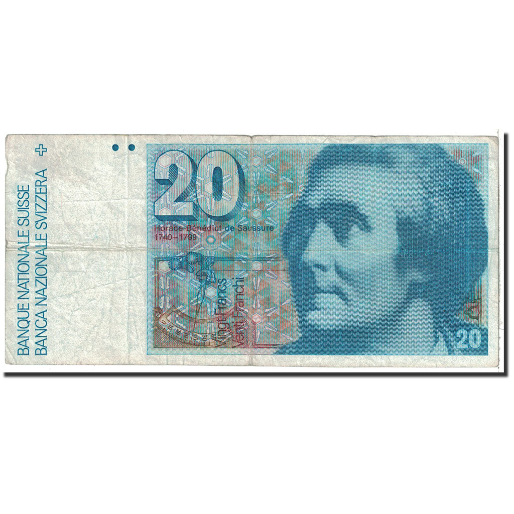 Banknot, Szwajcaria, 20 Franken, 1981, Undated, KM:55c, VF(20-25)
