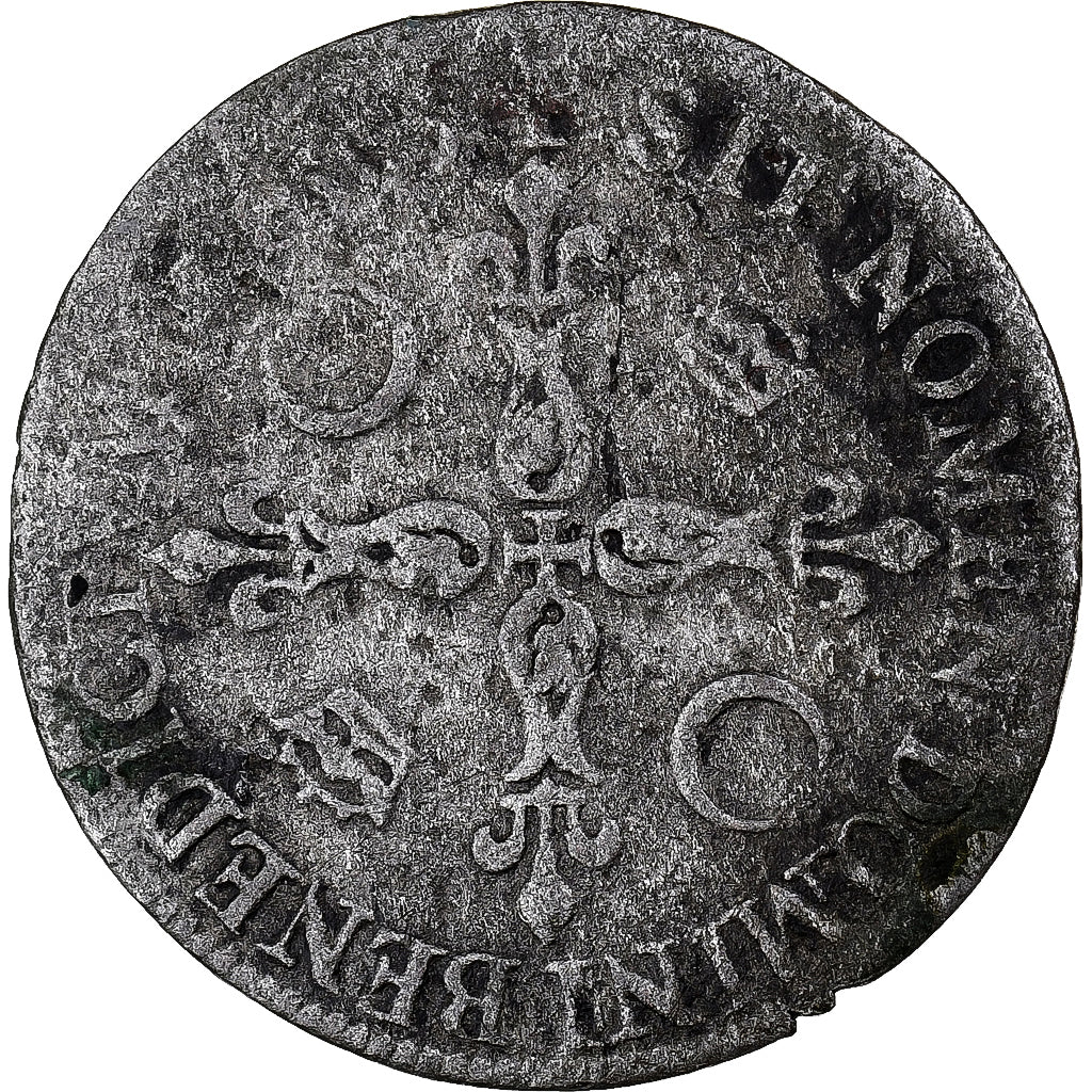 Francia, Henri II, Douzain du Moulin, 1555, Paris, Argento, MB+, Gadoury:361