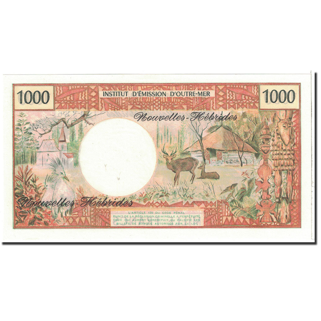 Biljet, Nieuwe Hebriden, 1000 Francs, 1975, Undated, KM:20b, NIEUW