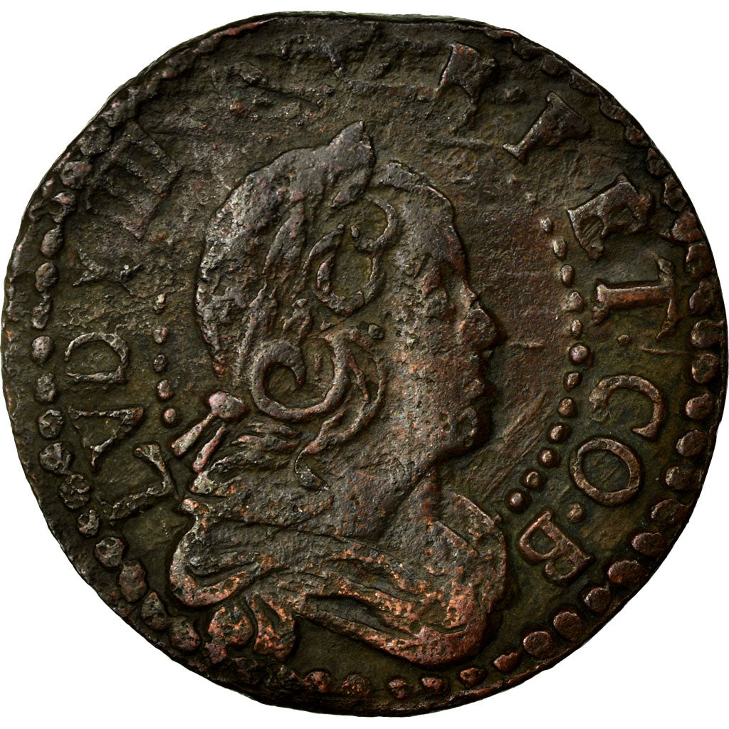 Coin, France, Seizain, Barcelone, VF(30-35), Copper, Droulers:Fc 30