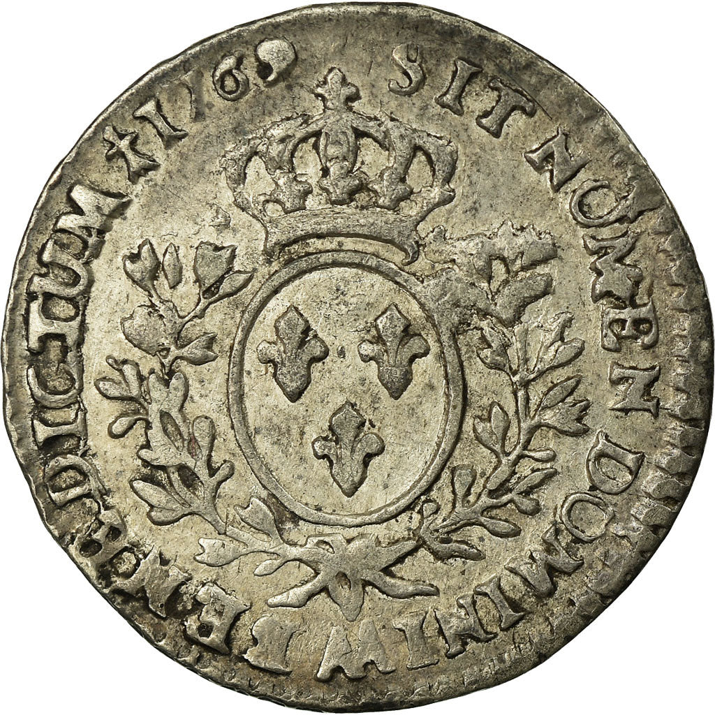 Coin, France, Louis XV, 1/10 Écu au bandeau, 12 Sols, 1/10 ECU, 1769, Metz