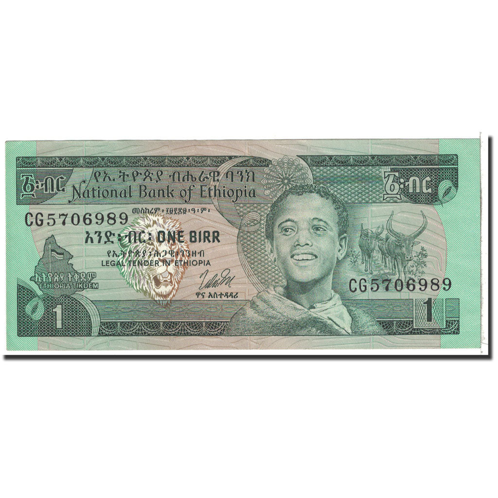 Banconote, Etiopia, 1 Birr, 1976, KM:30b, Undated, SPL-