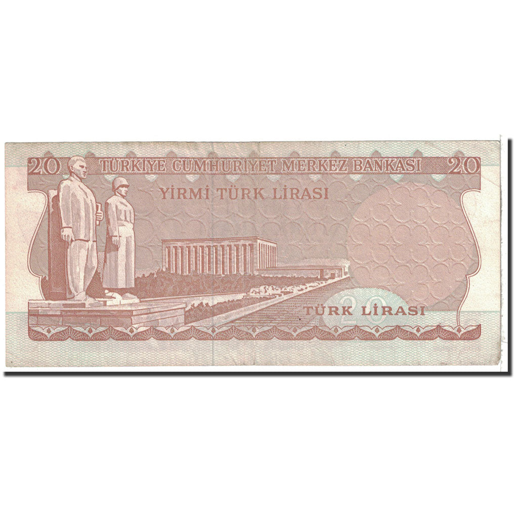 Banknote, Turkey, 20 Lira, 1974, Undated, KM:187b, VF(30-35)