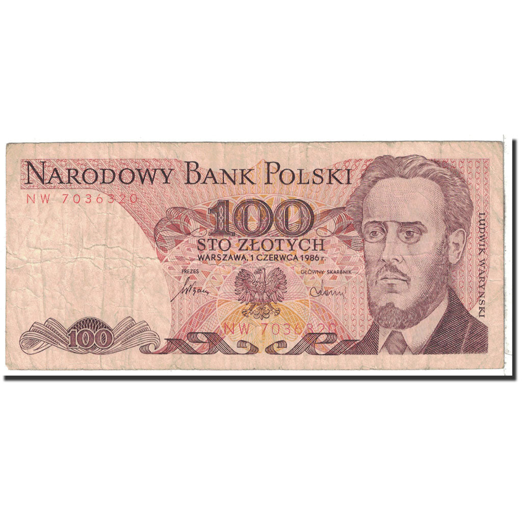 Banknote, Poland, 100 Zlotych, 1986, 1986-06-01, KM:143e, VF(20-25)