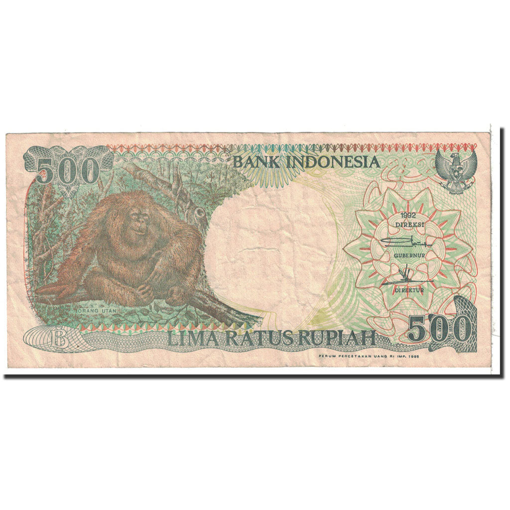 Banknote, Indonesia, 500 Rupiah, 1992, Undated, KM:128a, EF(40-45)