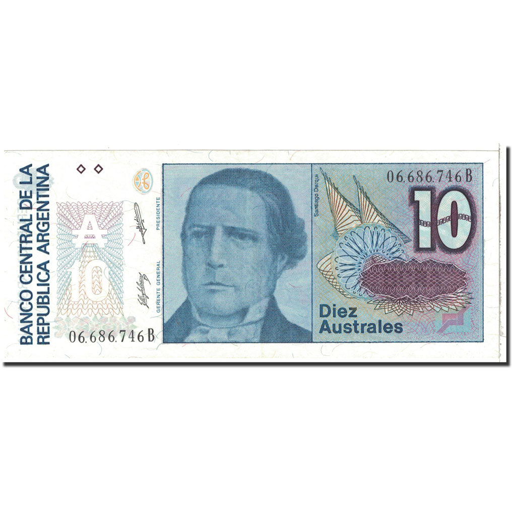 Geldschein, Argentinien, 10 Australes, 1985, Undated, KM:325b, UNZ-