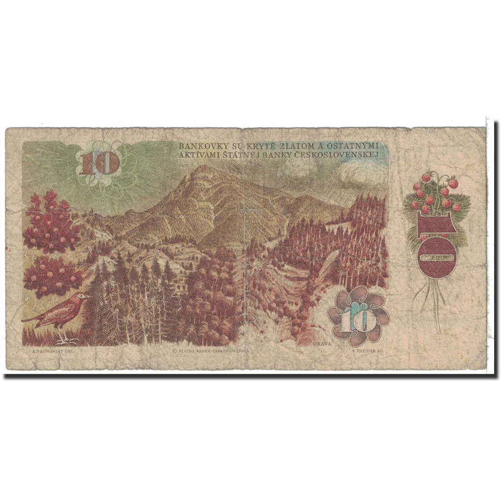 Geldschein, Tschechoslowakei, 10 Korun, 1986, Undated, KM:94, SGE