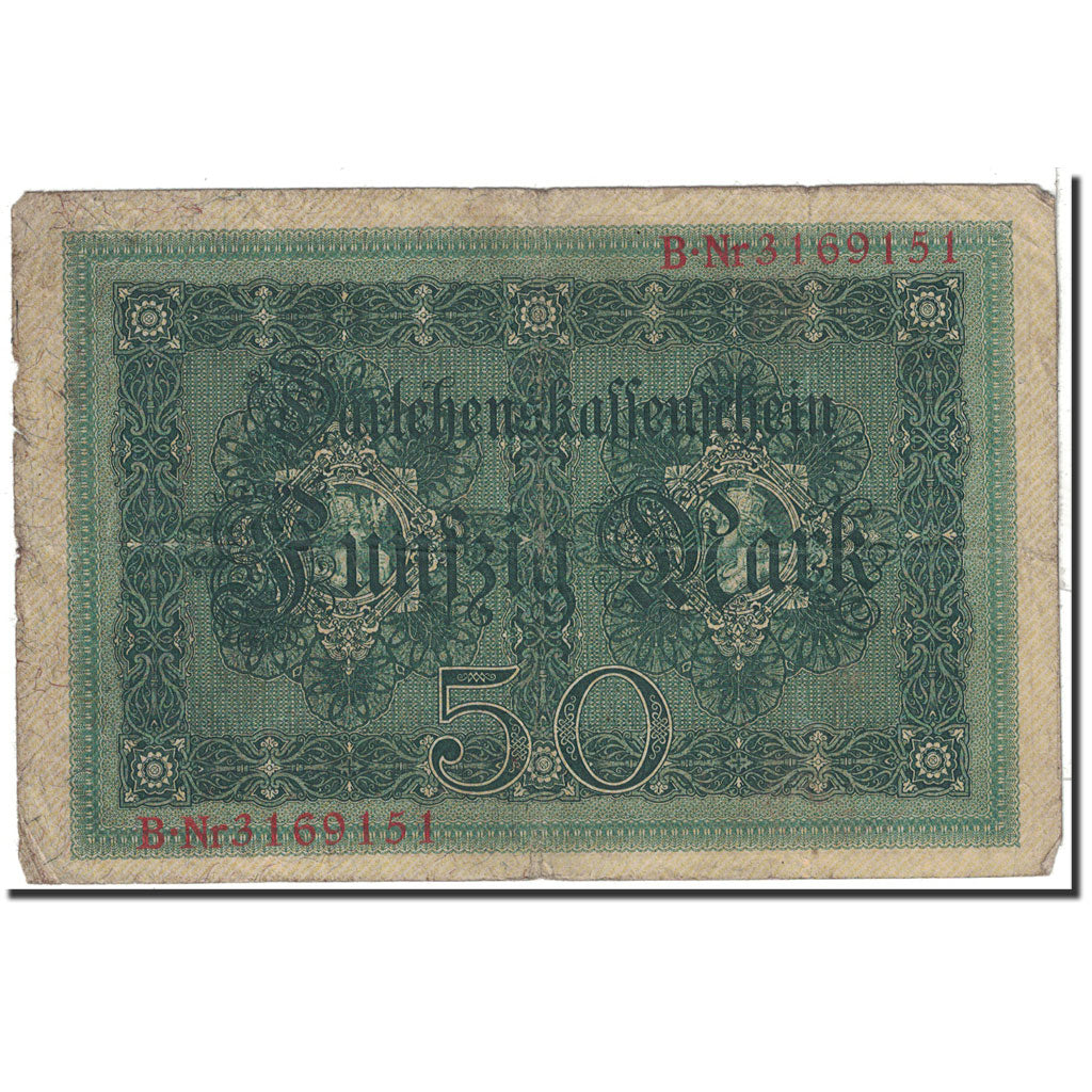 Banknote, Germany, 50 Mark, 1914, 1914-08-05, KM:49b, VF(20-25)