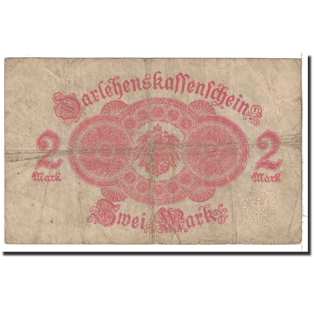 Banknote, Germany, 2 Mark, 1914, 1914-08-12, KM:53, VG(8-10)