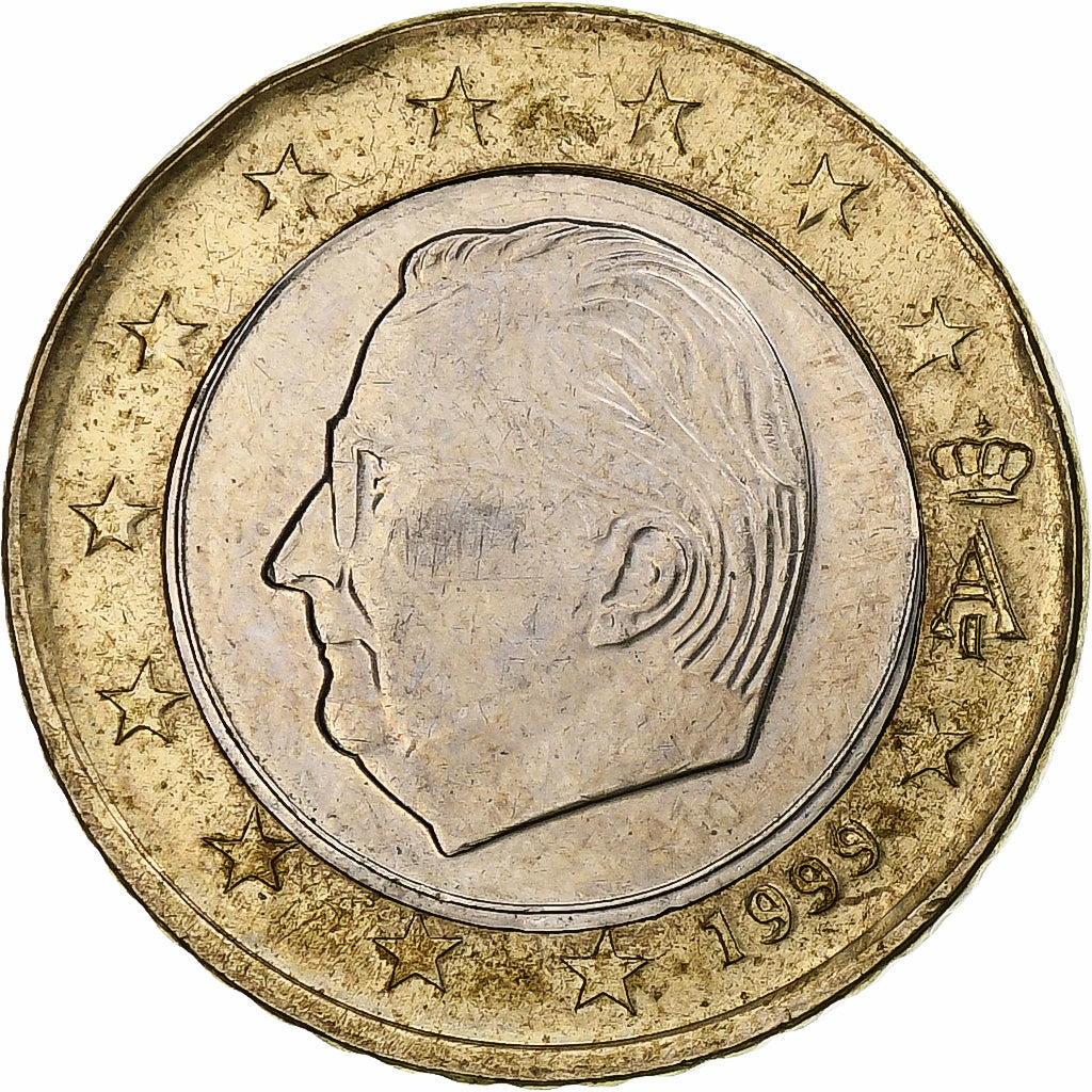 Belgium, Albert II, 50 Euro Cent, 1999, Brussels, planchet error struck on 1