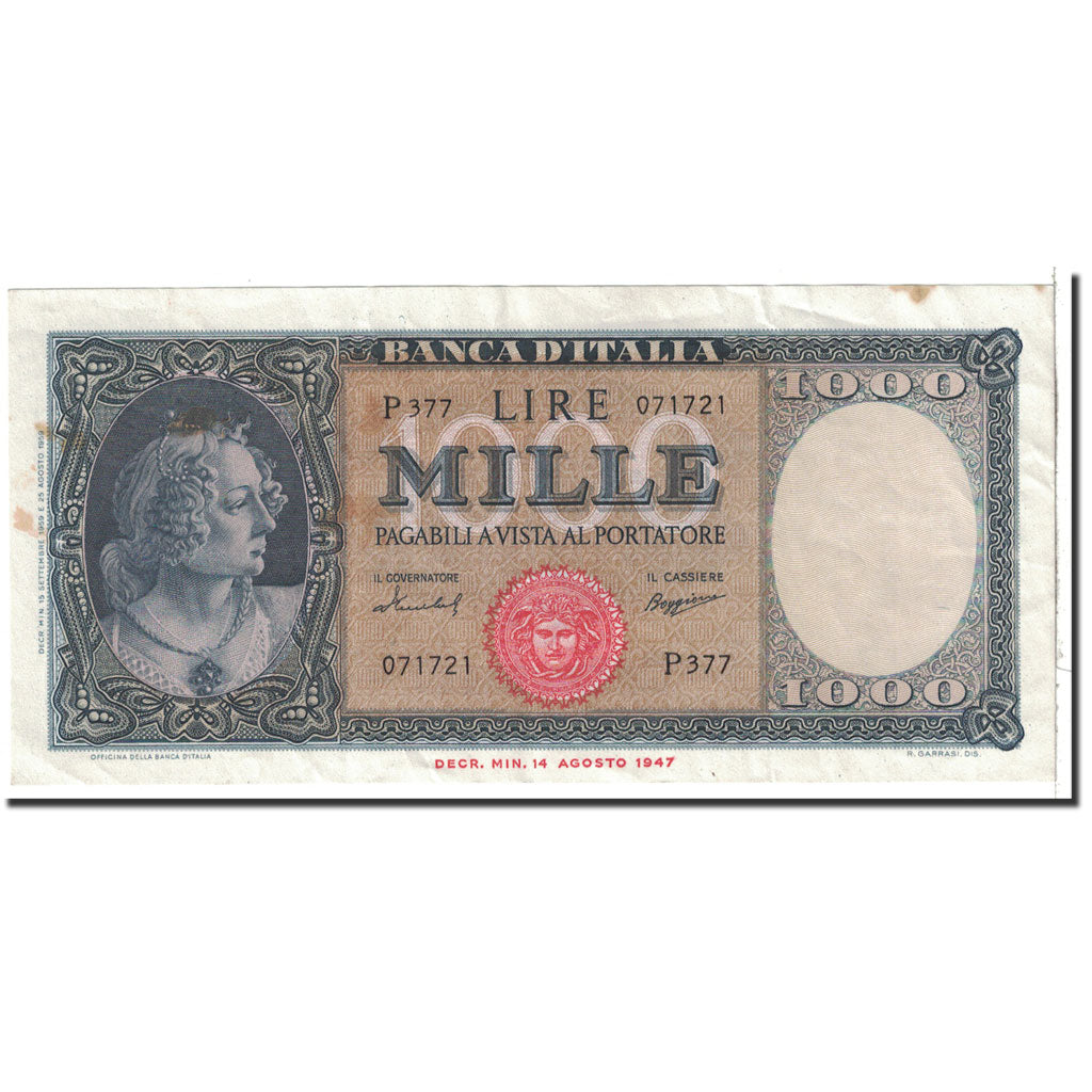 Banconote, Italia, 1000 Lire, 1959, KM:88c, 1959-09-15, SPL-