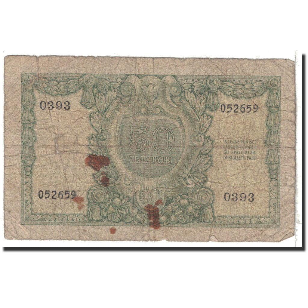 Banknote, Italy, 50 Lire, 1951, 1951-12-31, KM:91a, VG(8-10)