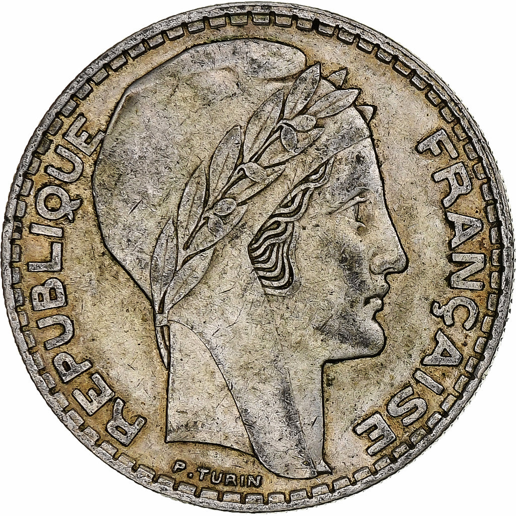 France, 20 Francs, Turin, 1937, Paris, Argent, TTB, Gadoury:852, KM:879