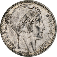 France, 20 Francs, Turin, 1937, Paris, Silver, EF(40-45), Gadoury:852, KM:879