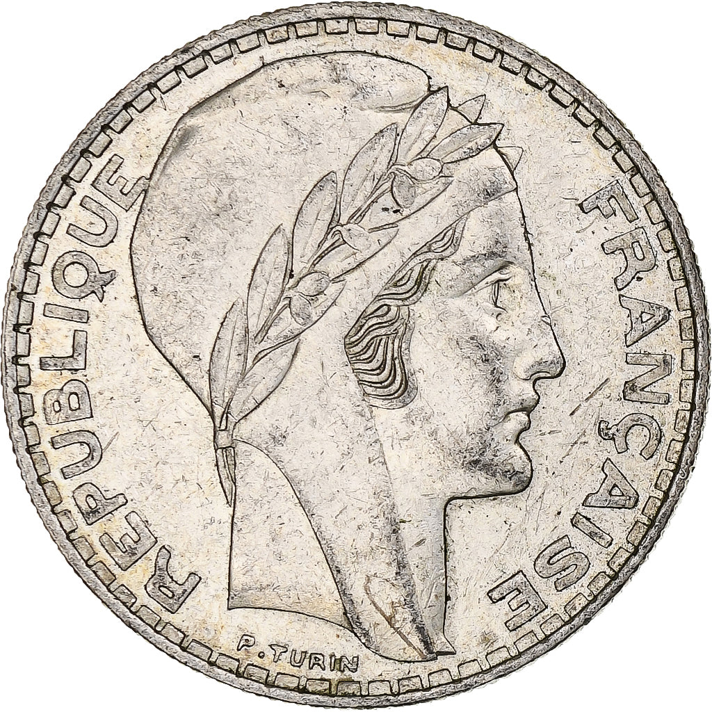 France, 20 Francs, Turin, 1937, Paris, Argent, TTB, Gadoury:852, KM:879