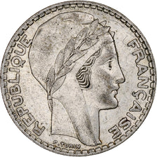 Frankrijk, 20 Francs, Turin, 1937, Paris, Zilver, ZF, Gadoury:852, KM:879
