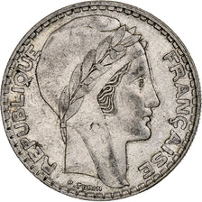 France, 20 Francs, Turin, 1937, Paris, Silver, EF(40-45), Gadoury:852, KM:879