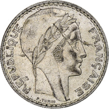 Frankreich, 20 Francs, Turin, 1937, Paris, Silber, SS, Gadoury:852, KM:879