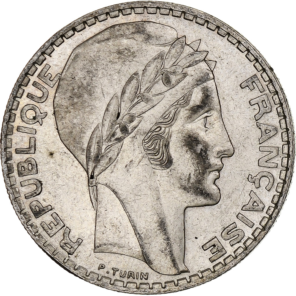 France, 20 Francs, Turin, 1937, Paris, Argent, TTB, Gadoury:852, KM:879