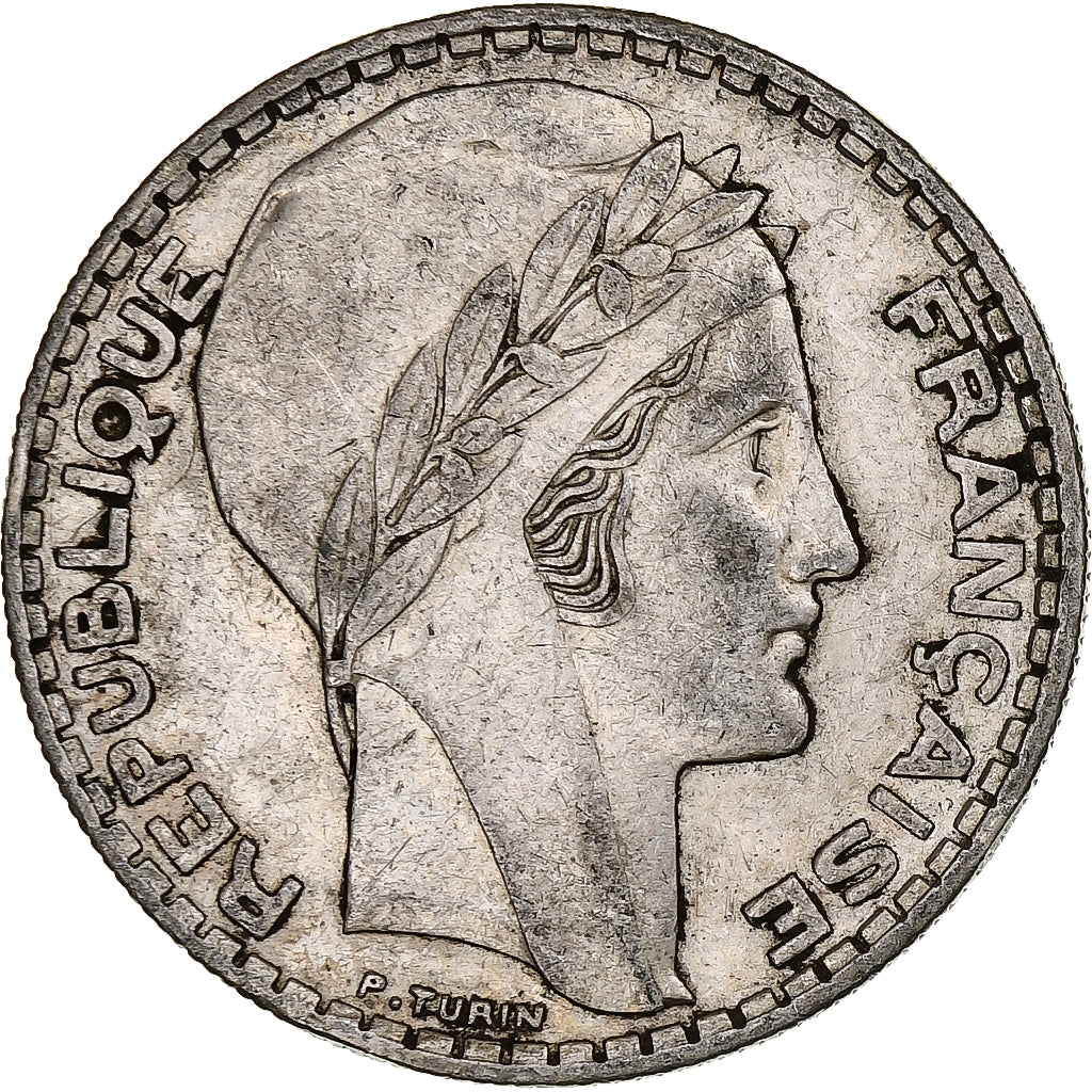Frankreich, 20 Francs, Turin, 1937, Paris, Silber, SS, Gadoury:852, KM:879